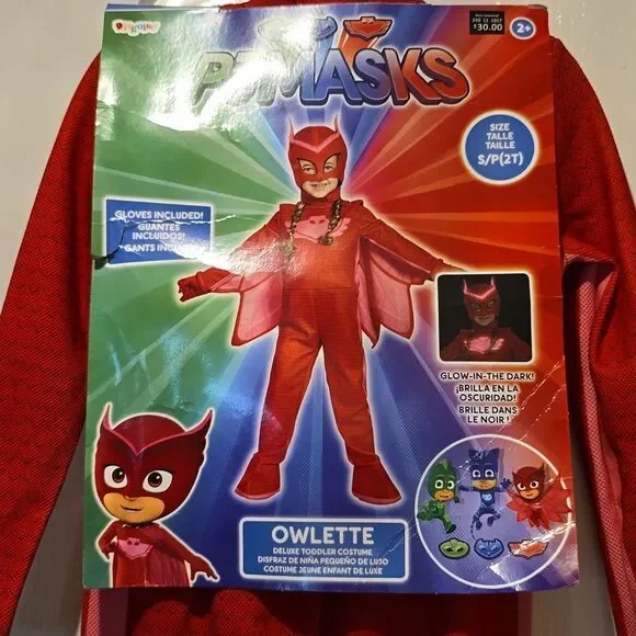 BRAND NEW HALLOWEEN TODDLER DELUXE PJ MASKS OWLETTE HALLOWEEN COSTUME JUMPSUIT - Picture 14 of 16